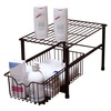 DecoBros Stackable Under Sink Cabinet Sliding Basket Organizer Drawer,Bronze