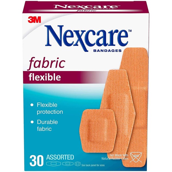 Nexcare HD Flexible Fabric Bandages, Assorted-30ct