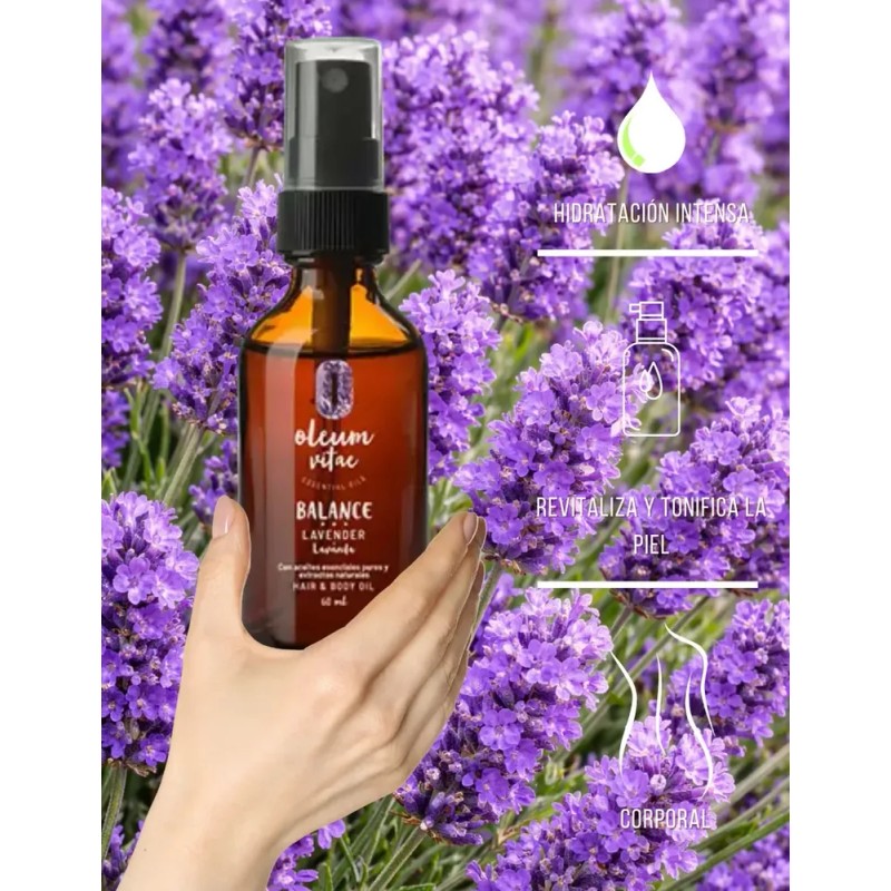 Aceite Para Cabello Con Aceite Esencial De Lavanda 60 Ml