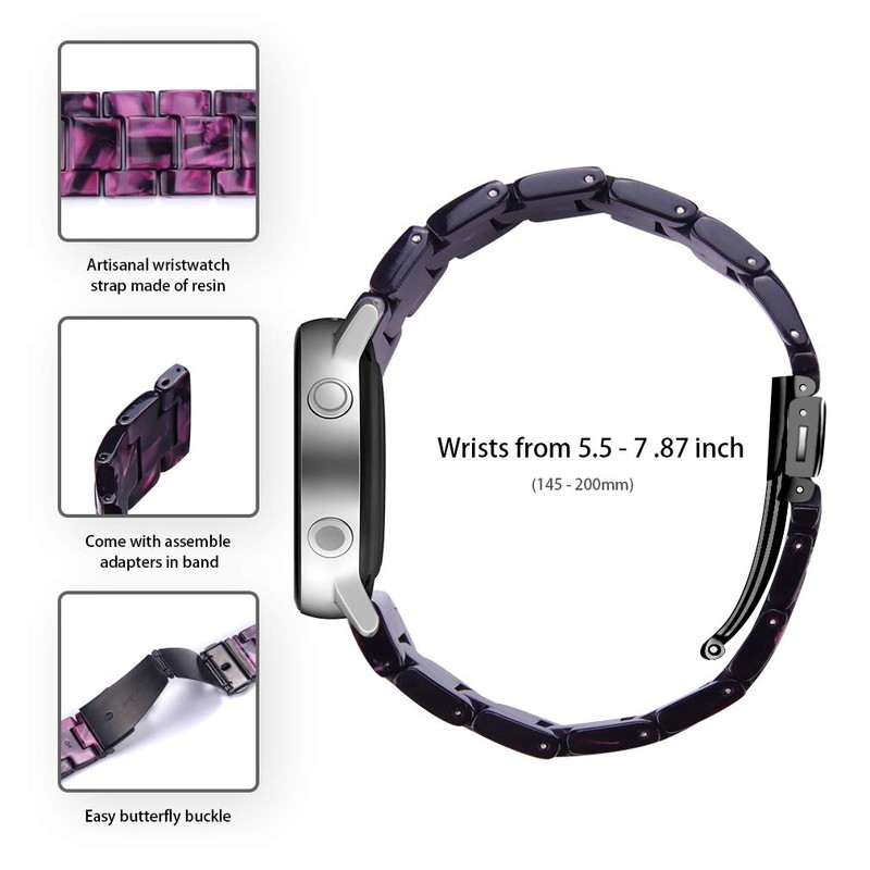 Resin Watch Band Lightweight compatible with Garmin Vivoactive 6 5
