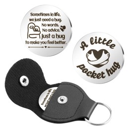Gifts For Boyfriend Christmas Gifts Stocking Stuffers For Him Long Distance Friendship Gifts for Couples His And Hers Gifts Pocket Hug Token Keychains Recovery Gifts for Couple Encouragement Gifts