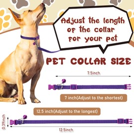 Amylove 48 Pcs Dog Collar and Leash Set, Polypropylene Adjustable Puppy Collars for Medium Dogs Small Pet Puppy Walking Training with Hook and Buckle(Multicolor,Solid Pattern)