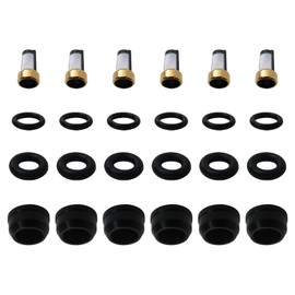 Gxcdizx Sets of 6 Fuel Injector Service Repair Kit O-Rings Filters Seals Pintle Caps V6 for 2003 Pontiac Grand Am Base Sedan 4-Door 3.4L 207Cu. In. V6 GAS OHV Naturally Aspirated