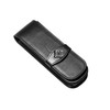Diplomat D41000002 Leather Double Pen Case - Black