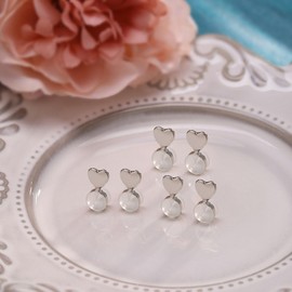 Kerryjewl 3 Pairs White Silicone Earring Backs & Findings for Droopy Ears, Heavy Earrings & Studs