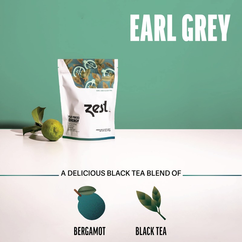 Zest 150mg High Caffeine Energy Loose Leaf Blend - Earl