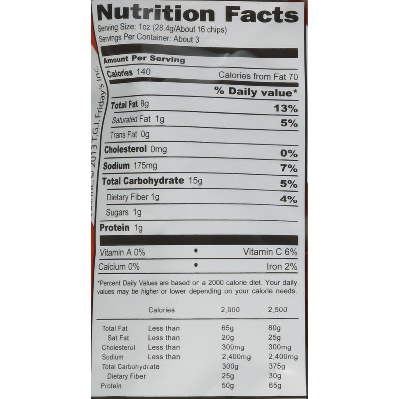 TGI Fridays Bacon Ranch Potato Skin chips, 3 Ounce --