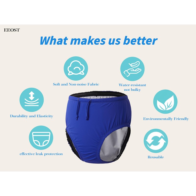 EEOST Youth Special Needs Reusable Swim Diapers Swimwear for Incontinence