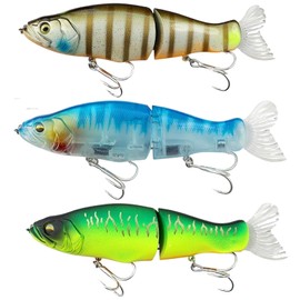 Alriedy Wobbler Set - 3-Piece Pike Bait & Perch Bait with Joint, Trout Wobbler, Fishing Lure Set for Fresh/Saltwater Predator Fishing