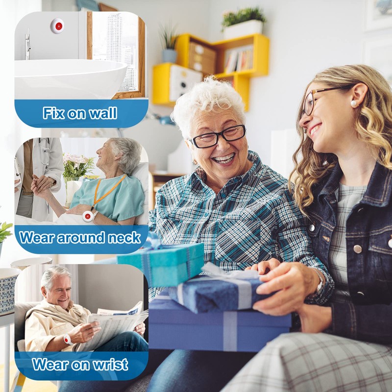 Daytech Wireless Caregiver Pager Call Button Elderly Nurse Alert System