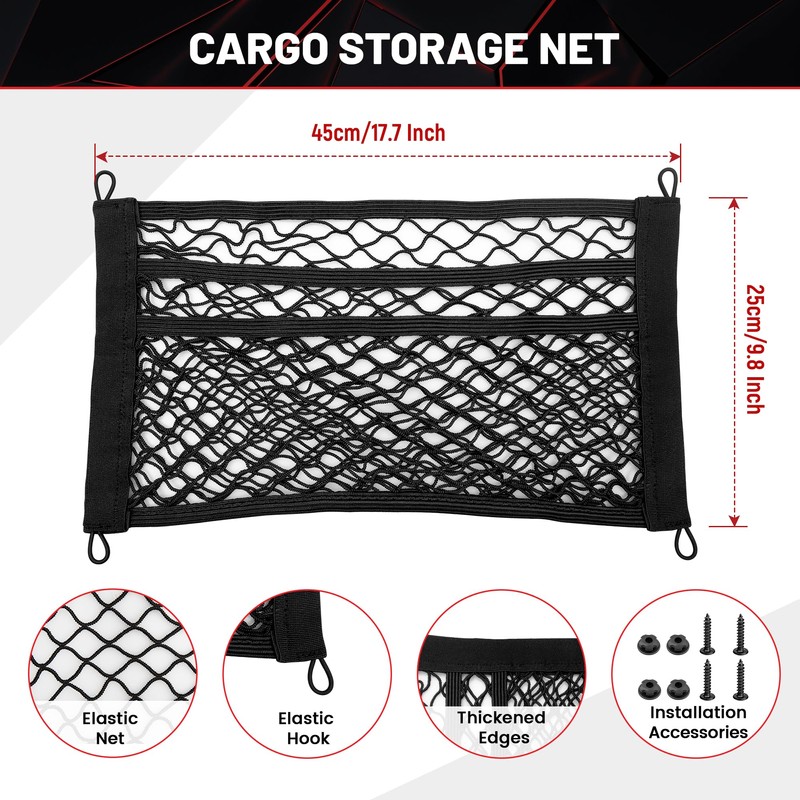 RED WOLF 3 Layer Small Cargo Net 17.7" x 9.8"