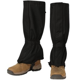 DvBCNMe Gamaschen Wandern, Regengamaschen Wandern Für Outdoor-Aktivitäten, Gamaschen Wasserdicht Für Wandern, Skifahren, Bergsteigen,Jagen Und Klettern(Schwarz)