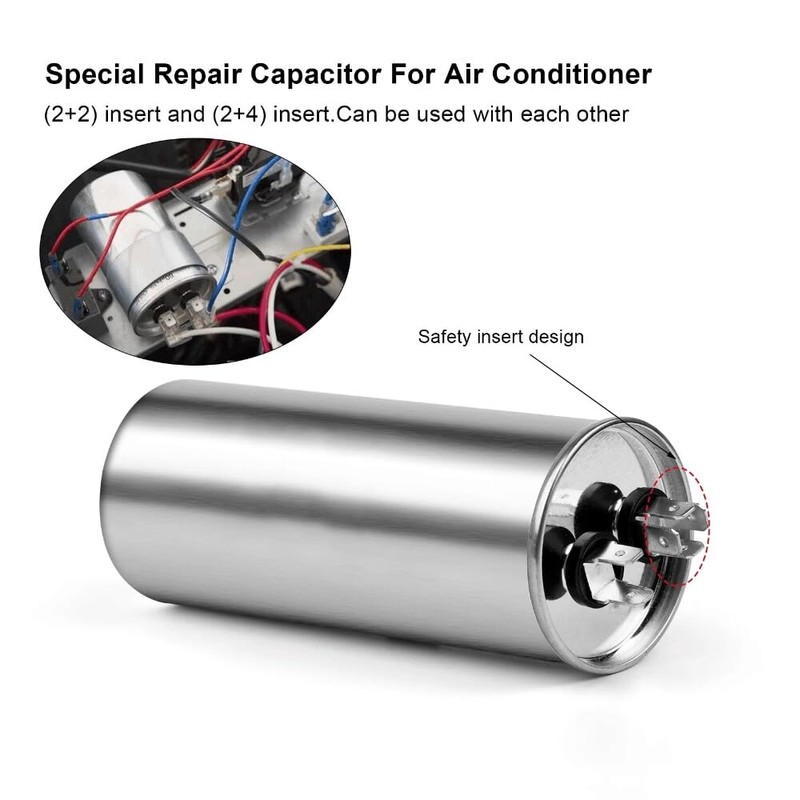 DollaTek 65uF CBB65 Capacitor Motor Running for Air Conditioner 450VAC