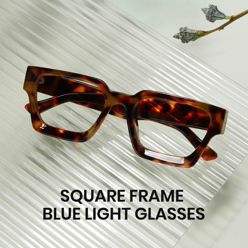 Cyxus Thick Frame Computer Glasses Blue Light Glasses for Men