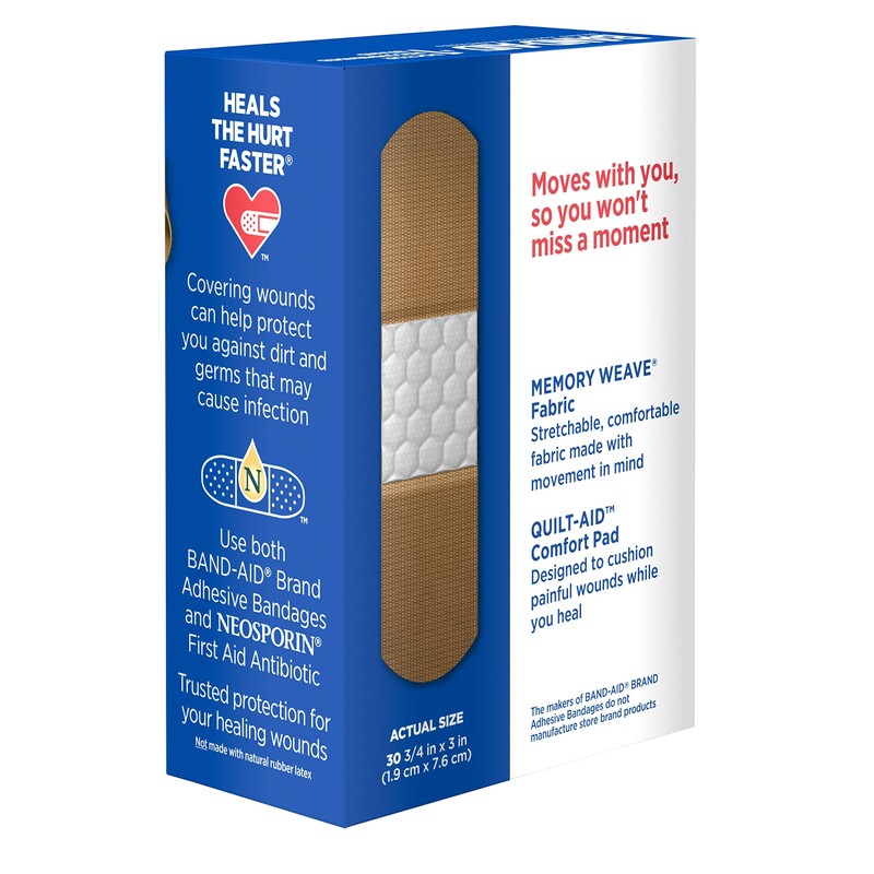 BAND-AID FLEXIBLE FABRIC EXTRA 3/4i X 3i 4431 30 EACH
