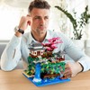 NEWABWN Peach Blossom Pond Micro Mini Building Blocks Set for