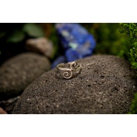 Windalf Bohemian Vintage Toe Ring Spirit 10 mm Life Spiral Midi Ring Summer Jewellery 925 Sterling Silver, Sterling Silver