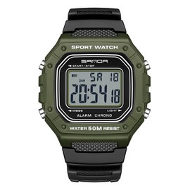BR.K Digital Mens Watches Cool Outdoor (5ATM Waterproof/LED Night Light/Alarm/Day-Mon-Week) Military Men Watch Multifunction Tactical Watches with 10 Year Battery