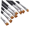 Healeved 10pcs Mini Makeup Brushes Set Wooden Handles Eyebrow Face