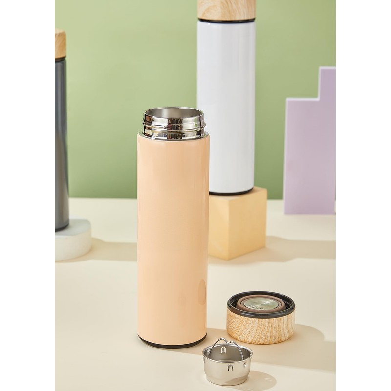 15oz Water Bottle Stainless Steel Thermos Flask - Insulated Vacuum,