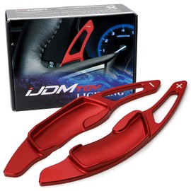 iJDMTOY Aluminum Paddle Shifter Extensions Compatible with Subaru BRZ Impreza WRX Legacy XV Crosstrek Red Matte Finish