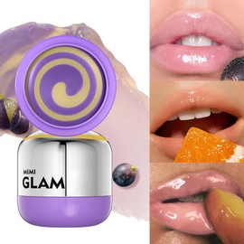 BEUKING Moisturizing Lip Mask, Fruit Colored Lip Balm with Vitamin E, Long Lasting Hydration Smooth Remove Lip Fine Lines Enhance Lip Elasticity Lip Tint For Lip Care (0.4 OZ, #04 Sunsert Coconut)