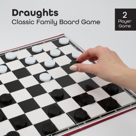 DIVCHI Draughts Game - Traditional Checkers Board Game for Children and Adults