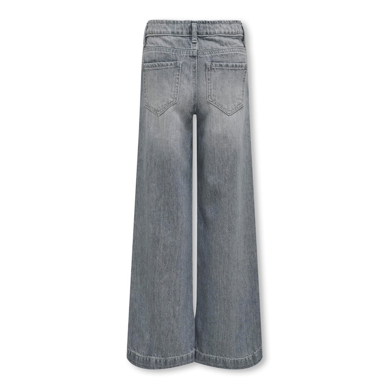 ONLY Carmakoma Girls' Wide Jeans, Medium Grey Denim