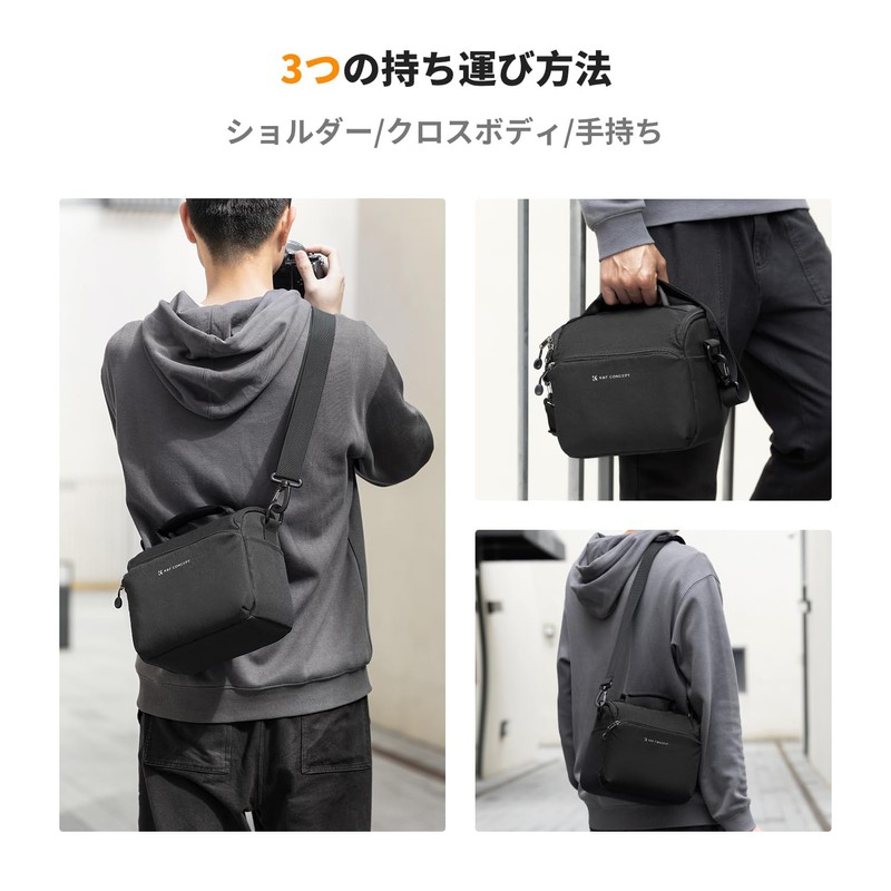 K&F Concept Camera Bag, Shoulder Bag, Camera Shoulder Bag, 01-black,