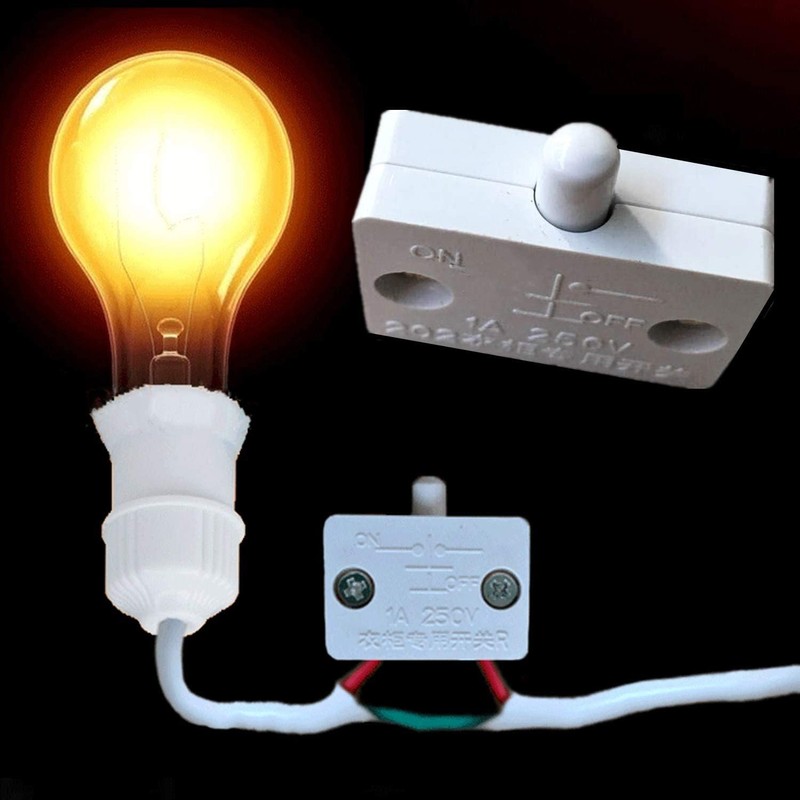 2 Pack 1A 250V Cupboard Door Switch Door Light Control