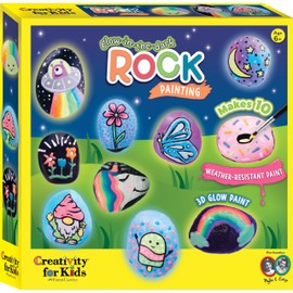 Creativity for Kids Rock Painting Kit - Glow in The Dark Rock Kit: Crafts for Kids, Painting Rocks Arts and Crafts, Kids Gift (Ages 6+)