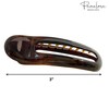 Parcelona French Oval Slider Tortoise Shell Brown and Black Small