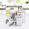 Old Dutch 4 Piece Hammered Canister Set, Stainless Steel