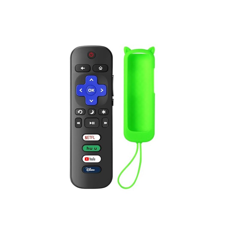 Replacement Remote Cover for Roku TV with Soft Protective Case(Glow