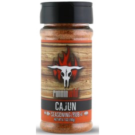 Gourmet Cajun Seasoning | No Artificial Flavors, No MSG added | Premium Cajun Rub for Chicken, Fish, Shrimp and Pork | Runnin Wild Foods, 6.7 ounces