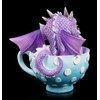 Fantasy Dragon Figurine Sitting in a Cup - Cutieling in