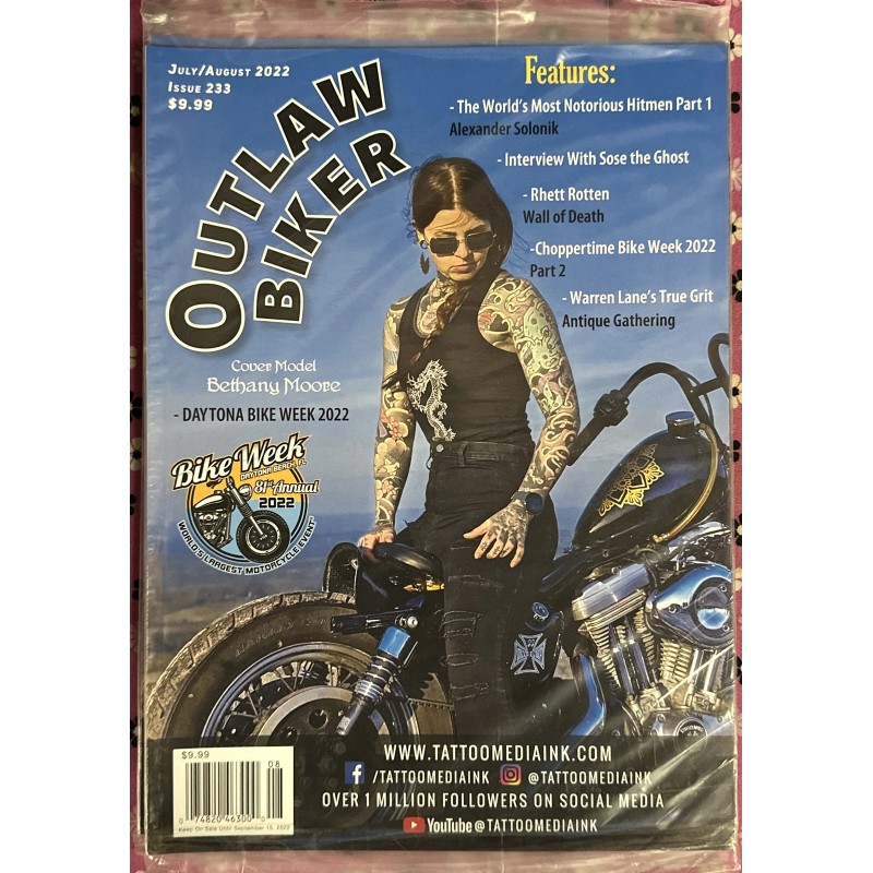 Outlaw Biker Magazine Issue 233 July August 2022 Daytona Bike