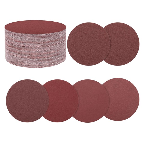 Kozelo 60 Pack Sanding Disc Kit 6 Inch 80/120/180/240/320/400 Grit