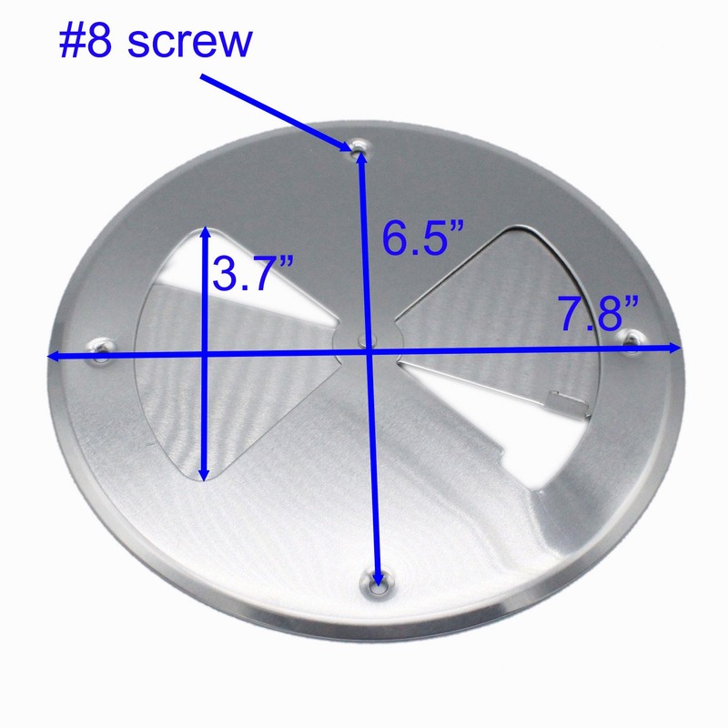 X-Haibei Round Butterfly Ventilator Vent Cover Aluminum Dia. 7.8 inch