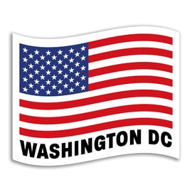 2 x 10cm Wide Washington DC Vinyl Stickers - Flag America Travel USA Sticker #75318