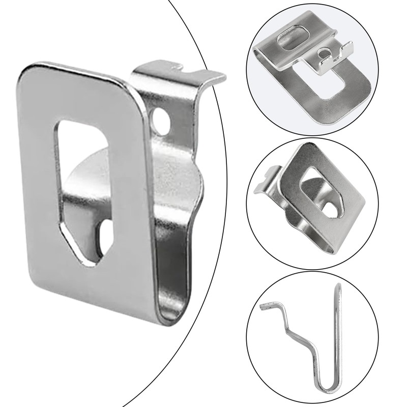 4 Pcs Replacement Belt Clips for Drill Drivers - Stainless