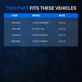 Autoround Timing Belt Kit with Water Pump [3.4L V6] Fit for Toyota Tacoma 1995-2004, Tundra 2000-2004, 4Runner 1996-2002, T100 1995-1998, Replace# TKT025