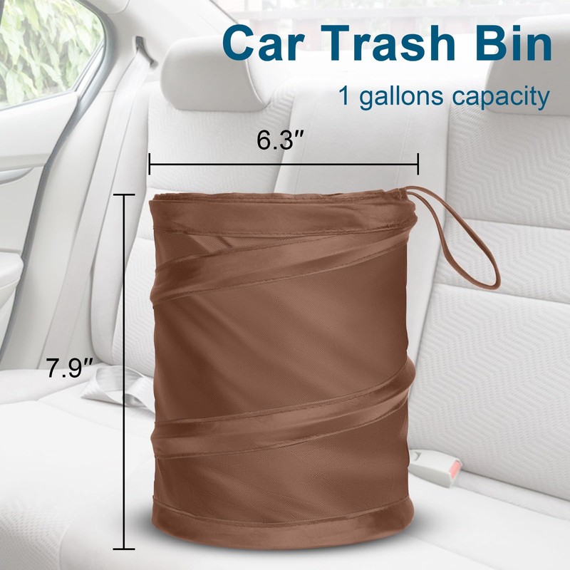 Kincown Car Trash Can, 2 Packs Mini Collapsible Car Trash