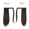FESHFEN Straight Ponytail Extension 14 inch Natural Long Ponytails Wrap