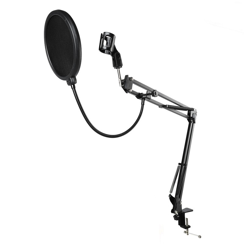Boom Arm Microphone Adjustable Suspension Boom Rotatable Scissor Microphone Arm