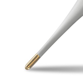 reer ExpressTemp Pro Digital Fever Thermometer, Measuring Time 10 Seconds, Gold-Plated Flexible Tip, Illuminated Display, for Baby and Toddler 98122