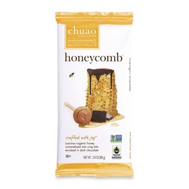 Chuao Chocolatier Honeycomb Dark Chocolate Bars | Gourmet Honey Artisan No Preservatives | 3 Pack (2.8 oz each)