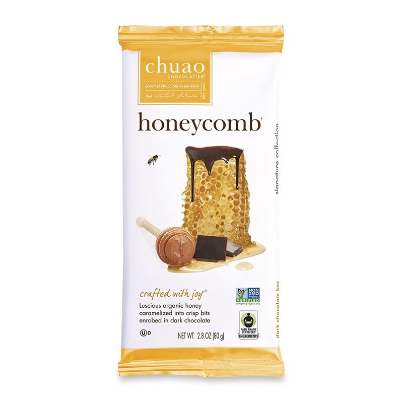 Chuao Chocolatier Honeycomb Dark Chocolate Bars | Gourmet Honey Artisan