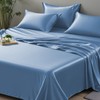LINENWALAS Double Flat Sheet Only 100% Organic Bamboo Silk Flat
