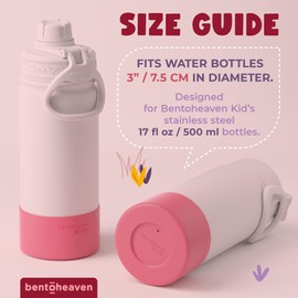 Bentoheaven Silicone Water Bottle Boot - Noise & Scratch Protector Sleeve for 3-inch Diameter Bottles, Tumbler & Cup (17-40 oz), Bottom Protective Bumpers, Water Bottle Accessories (Pink)